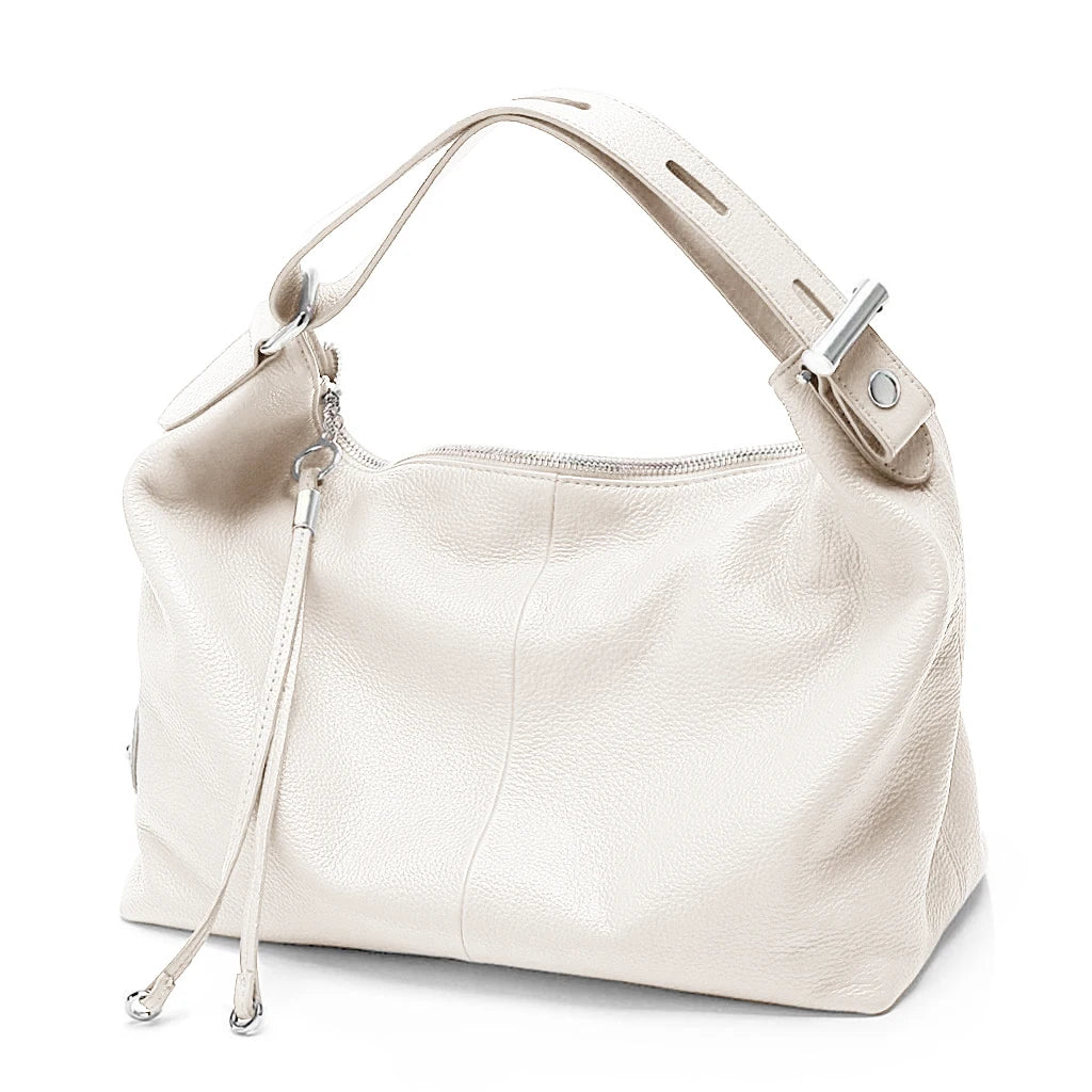 Cream leather coach purse shoulder bag for stylish daily use