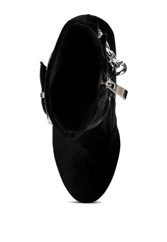 Women's Shoes - Boots Zeppelin High Platform Velvet Ankle Boots