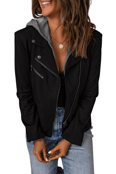 Women's Coats & Jackets Zip Up Hooded Jacket