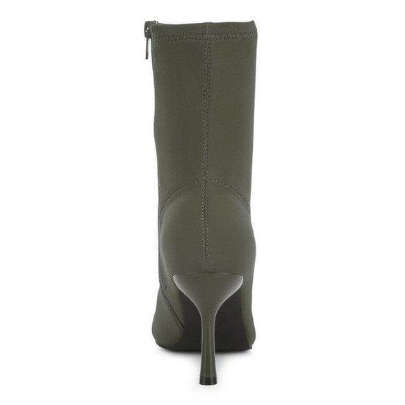 Zudio Solid Mid Heel Sock Boots - VacationGrabs