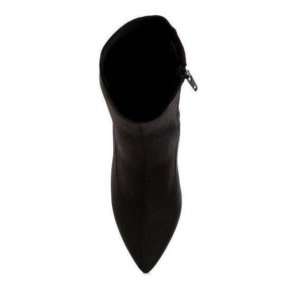 Zudio Solid Mid Heel Sock Boots - VacationGrabs