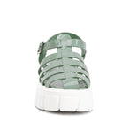 Rag Company Zurie chunky gladiator sandals in green with a trendy platform sole