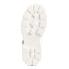 The sole of Zurie chunky gladiator sandals featuring a rugged white traction design for optimal grip.