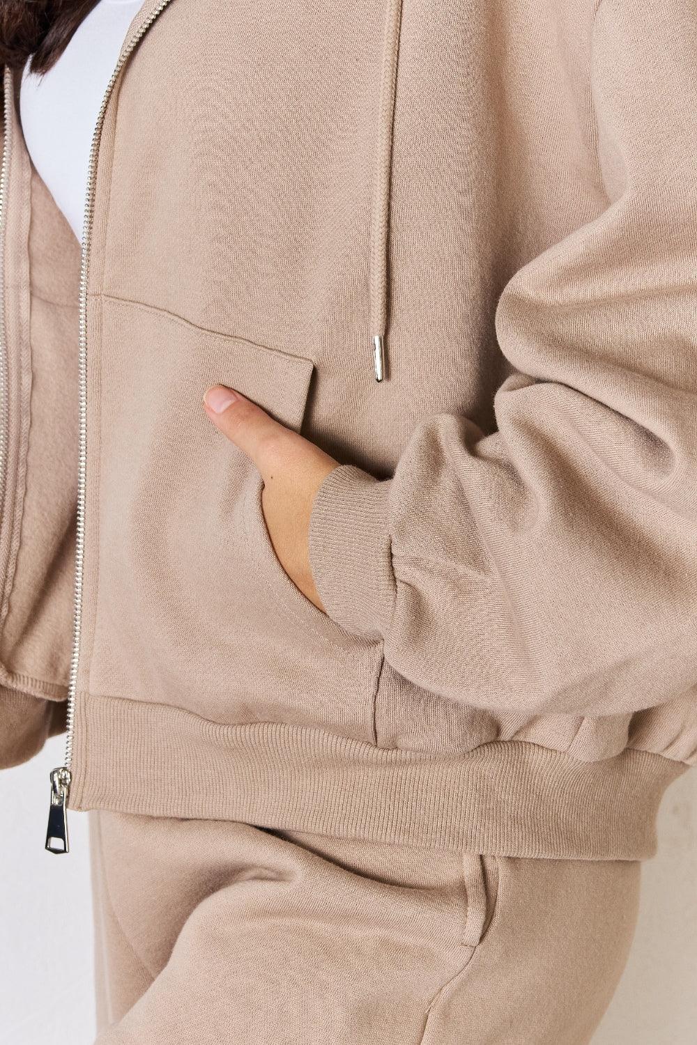 Women's Sweatshirts & Hoodies RISEN Oversized Zip Up Drawstring Hoodie