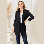 Culture Code Full Size Open Front Cardigan - VacationGrabs