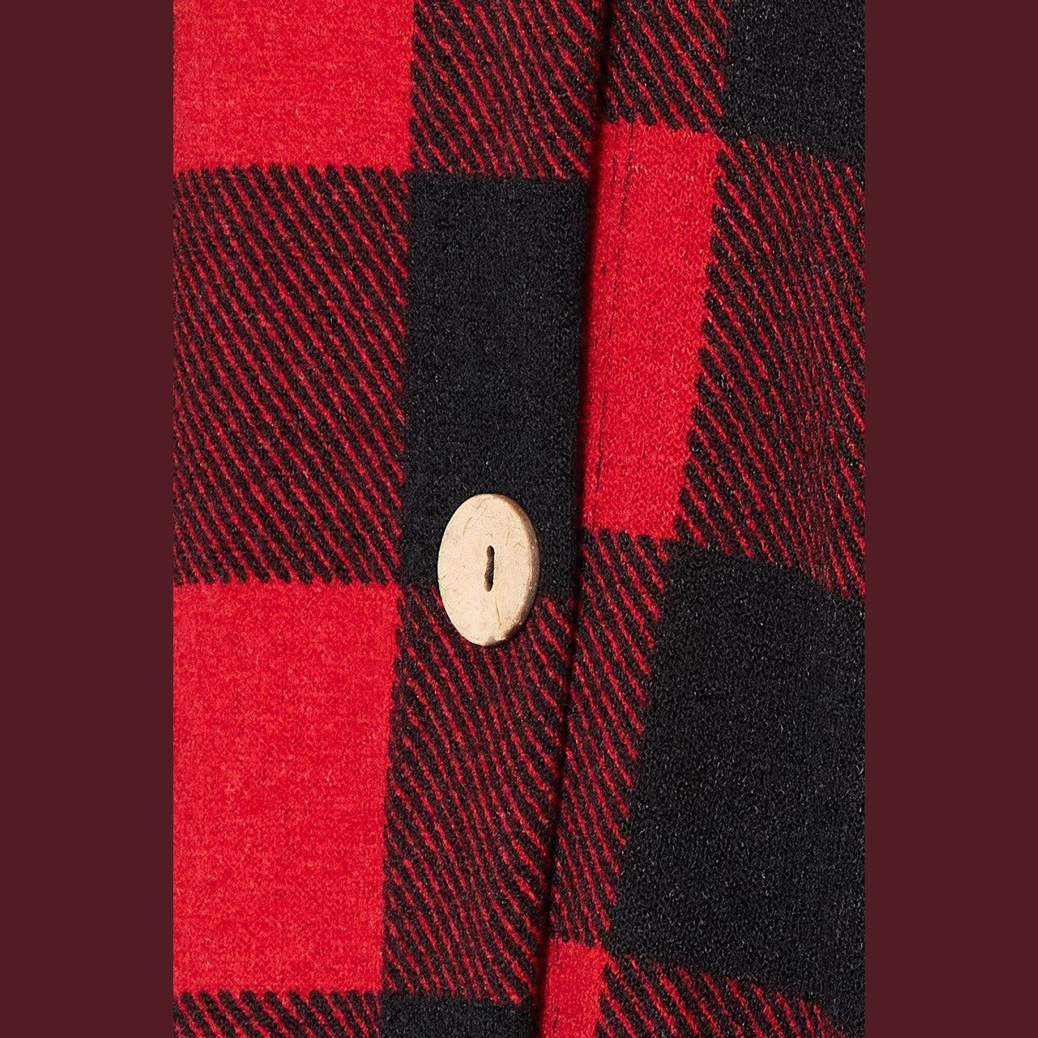 Heimish Full Size Plaid Button Front Hooded Shirt - VacationGrabs