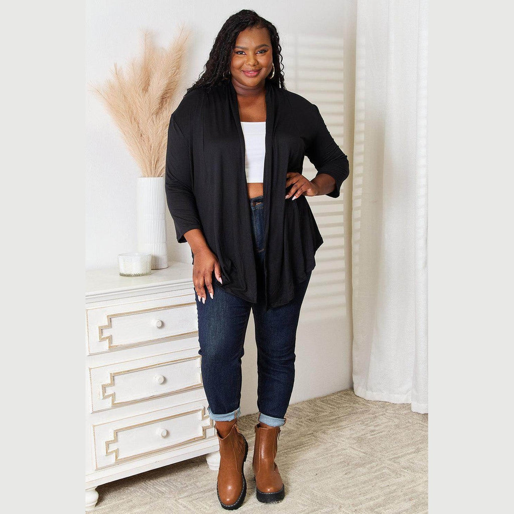 Culture Code Full Size Open Front Cardigan - VacationGrabs