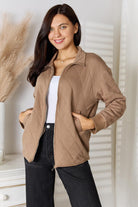 Women's Coats & Jackets Heimish Full Size Zip-Up Jacket with Pockets