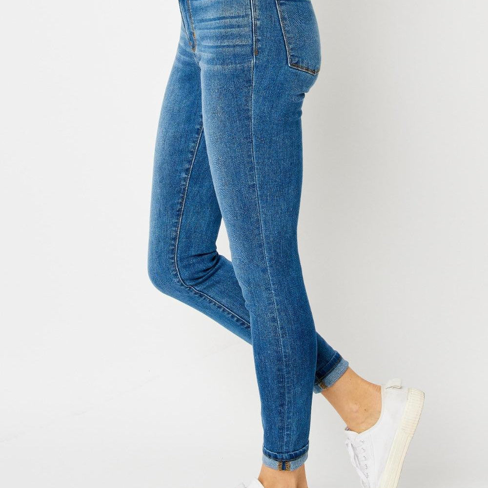Women's Pants Judy Blue Full Size Cuffed Hem Skinny Jeans