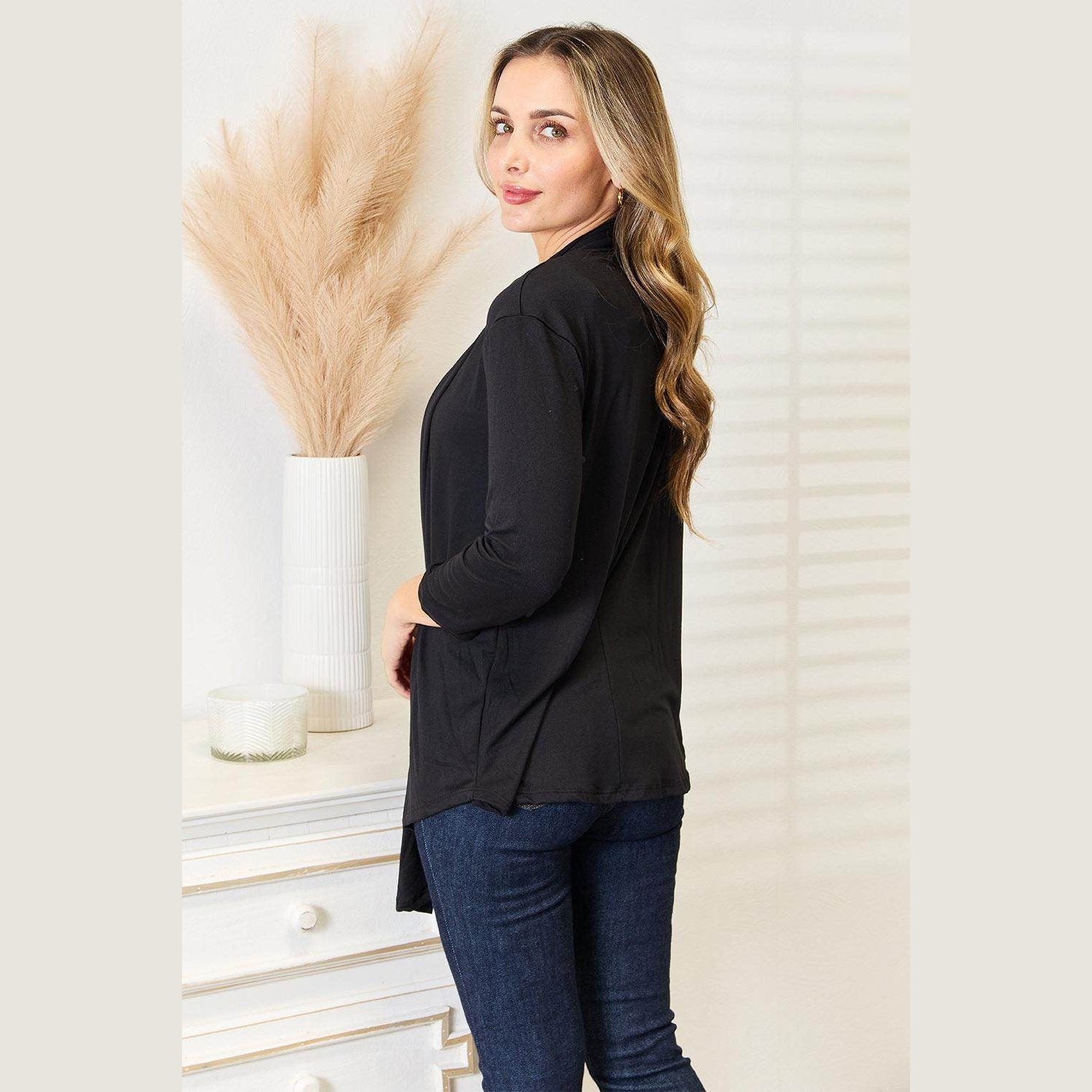 Culture Code Full Size Open Front Cardigan - VacationGrabs