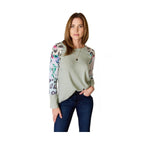 Hailey & Co Full Size Printed Round Neck Blouse - VacationGrabs