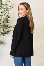 Heimish Full Size Open Front Long Sleeve Blazer - VacationGrabs