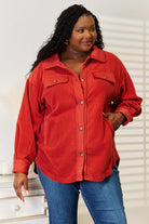 Women's Shirts - Shackets Heimish Cozy Girl Full Size Button Down Shacket