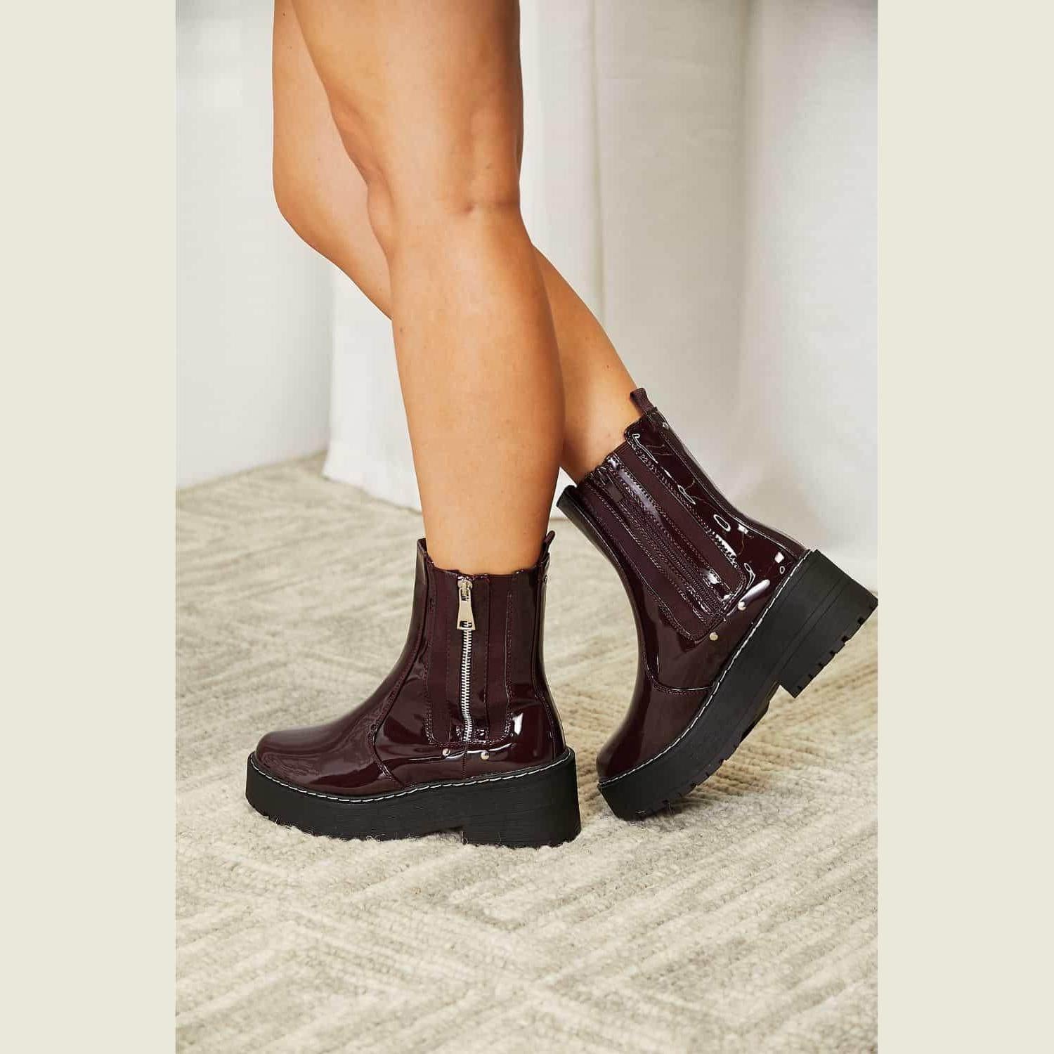 Forever Link Side Zip Platform Boots - VacationGrabs