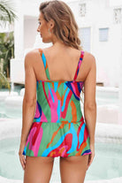 Women's Swimwear - Cover Ups Ruched Ruffle Hem Swim Dress