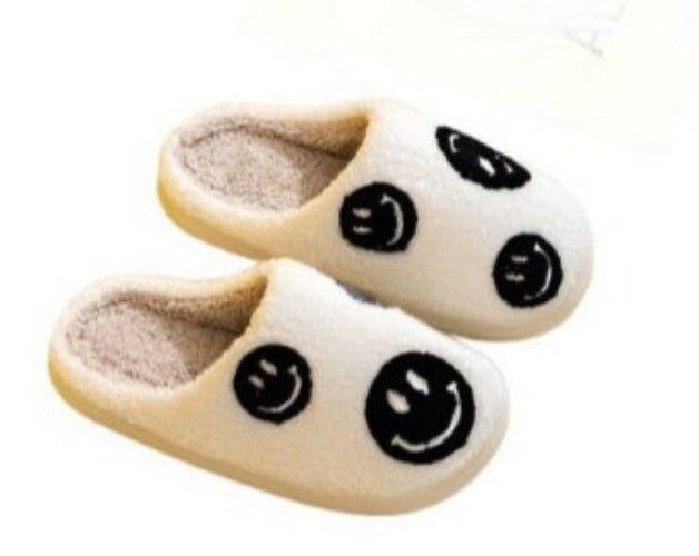 Women's Shoes - Slippers Black Smiley Face Slippers