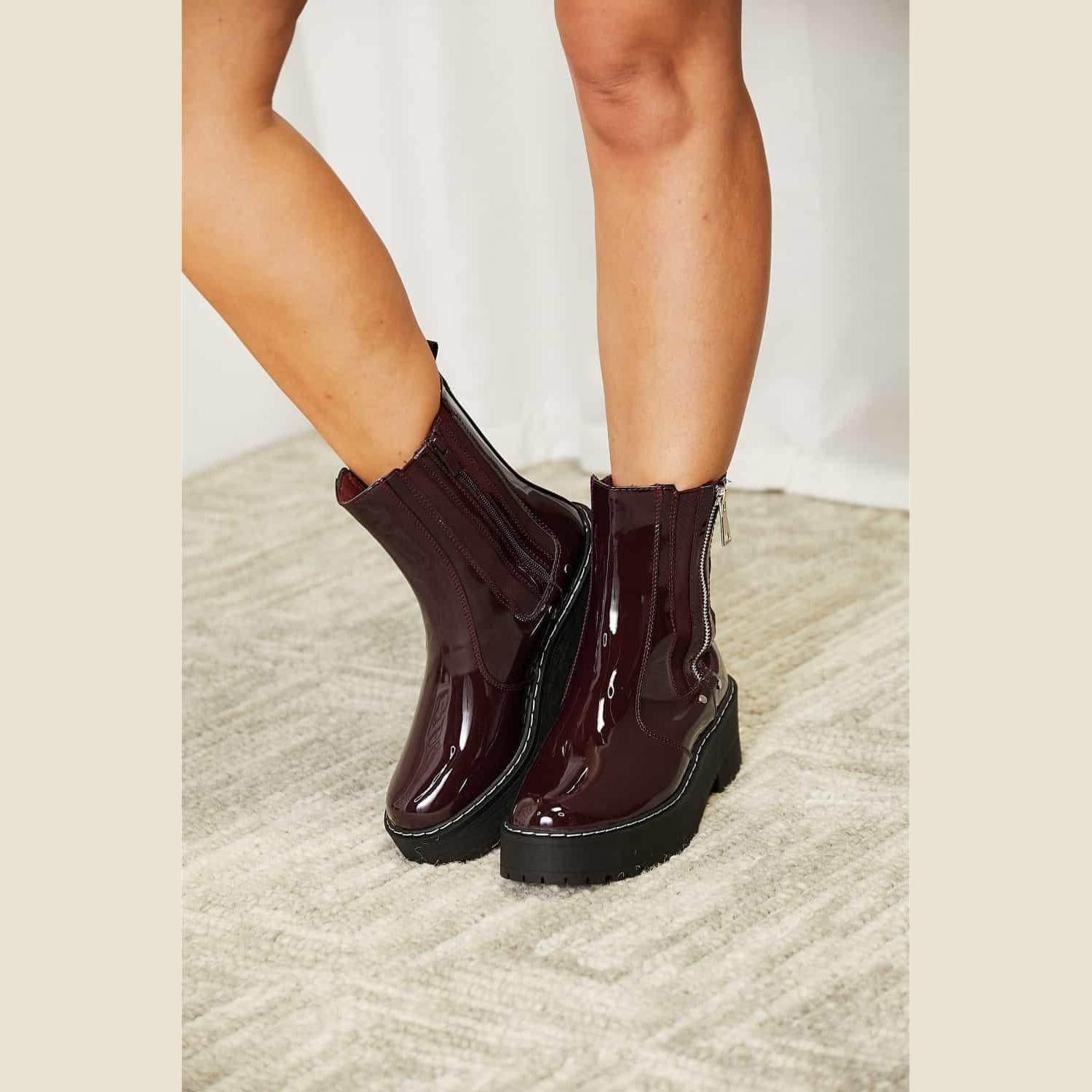 Forever Link Side Zip Platform Boots - VacationGrabs