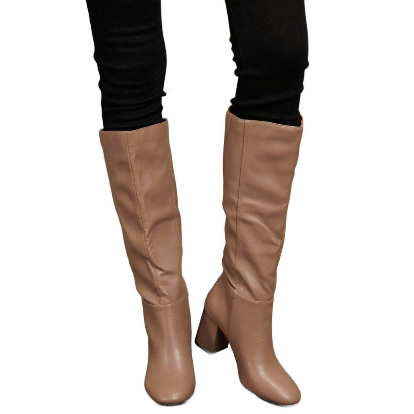 East Lion Corp Block Heel Knee High Boots - VacationGrabs