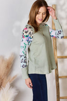 Women's Shirts Hailey & Co Full Size Printed Round Neck Blouse