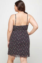 Women's Dresses Plus Size Ditsy Floral Print On Mesh Fabric Cami Dress