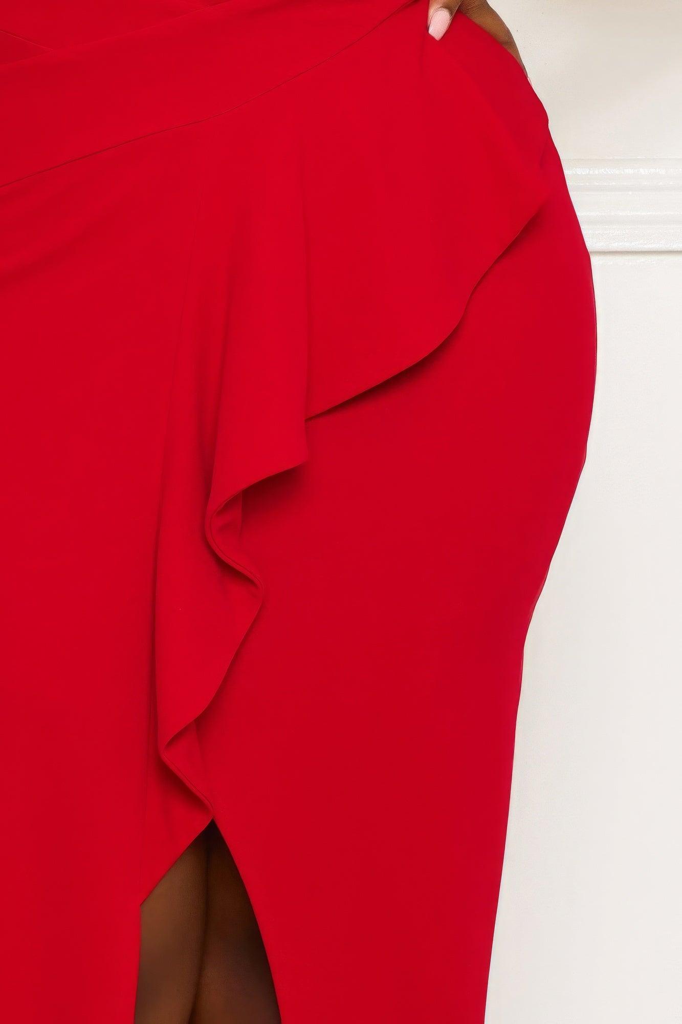 Women's Dresses Pleated Detail Plus Maxi Dress