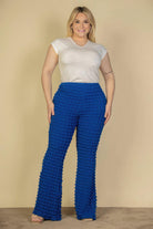 Women's Pants Plus Size Bubble Fabric Flare Pants