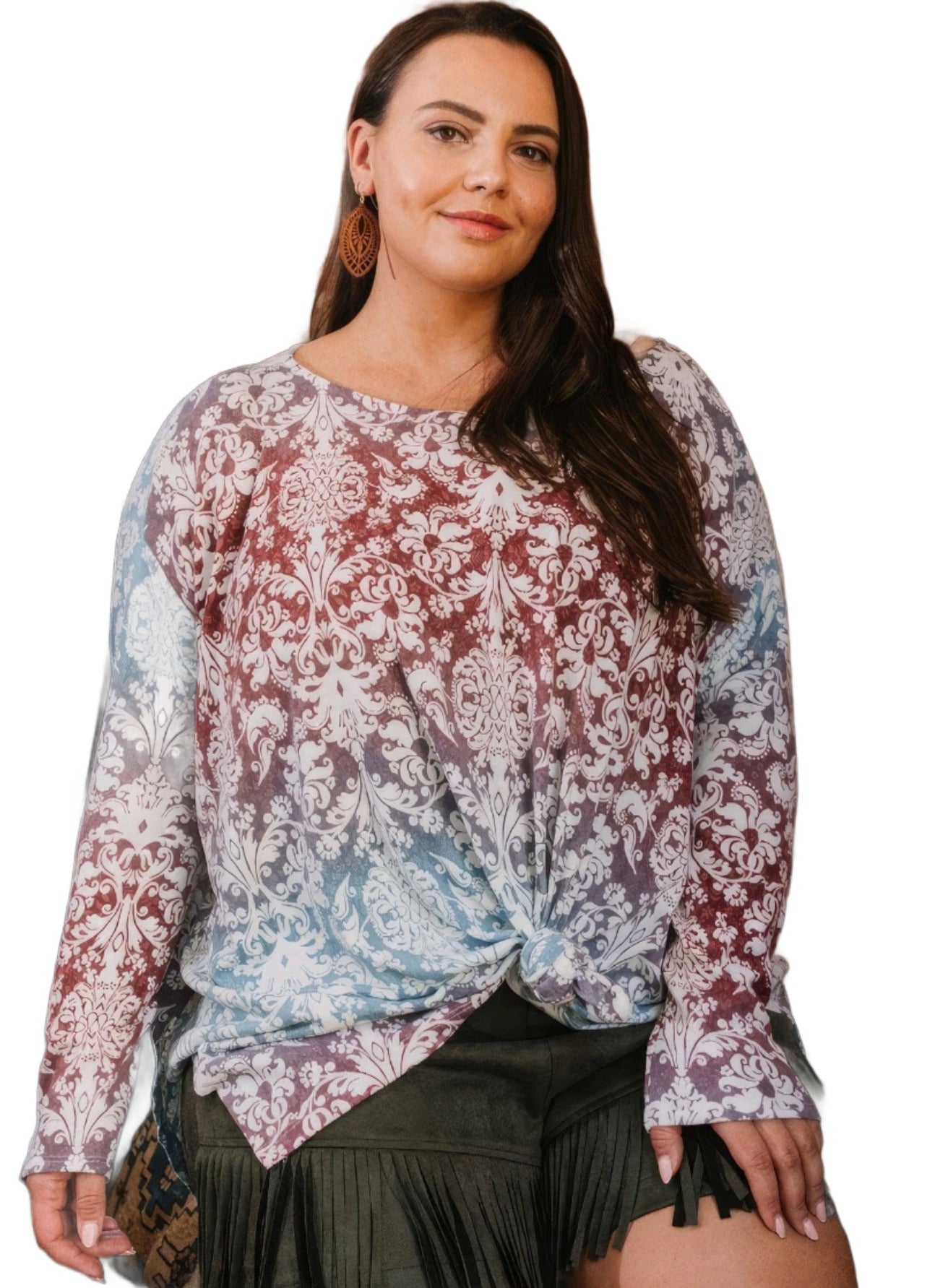 Women's Sweaters Printed Oversize Oakley Poncho