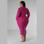 Turtle Neck Stretch Dress - VacationGrabs