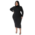 Turtle Neck Stretch Dress - VacationGrabs