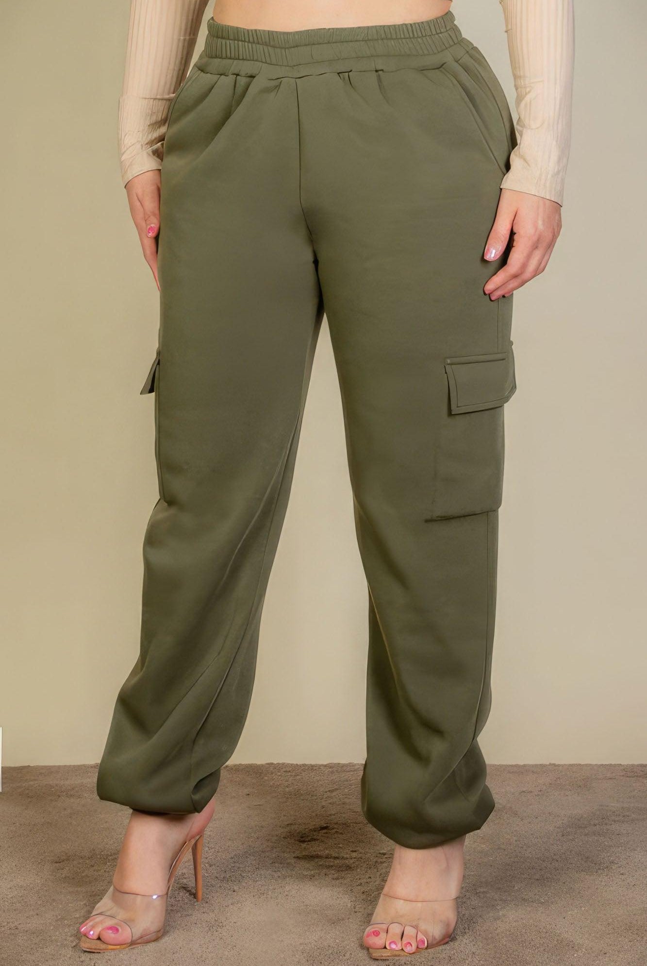 Women's Pants Plus Size Side Pocket Drawstring Waist Sweatpants
