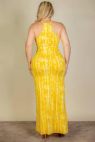 Women's Dresses Plus Size Tie Dye Printed Cami Bodycon Maxi Dress