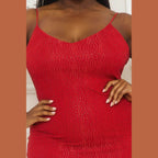 Red Rhinestone Body Plus Size Mini Dress – VacationGrabs