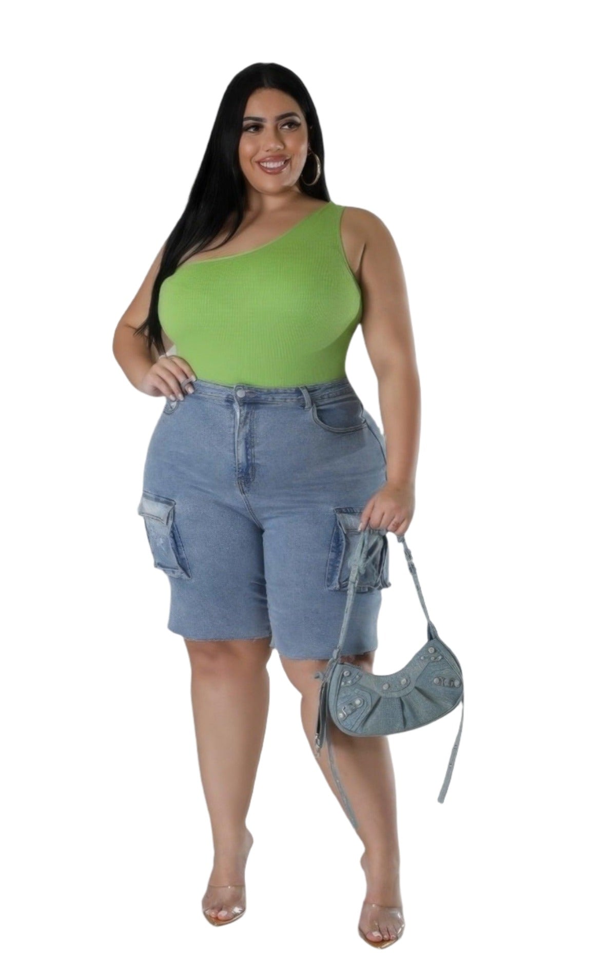 Women's Shorts Plus Size Bermuda Shorts Semi-stretch