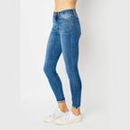 Judy Blue Full Size Cuffed Hem Skinny Jeans - VacationGrabs