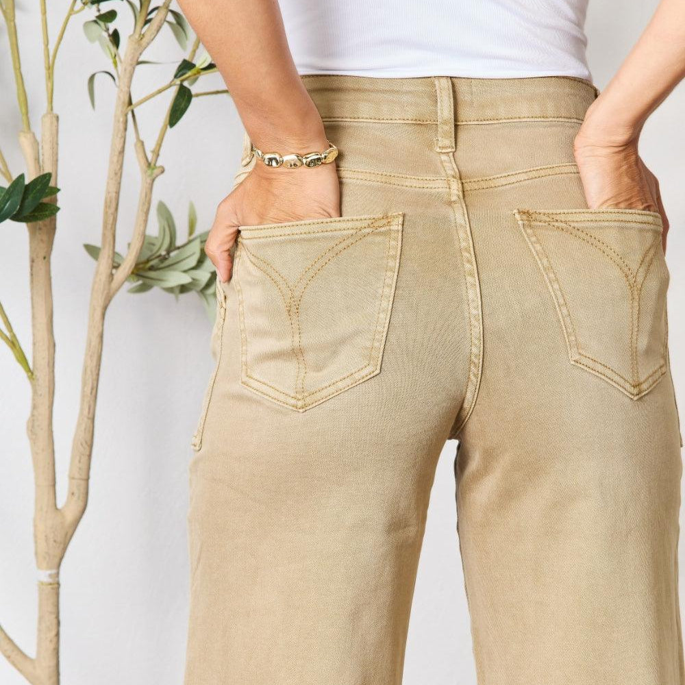 Women's Pants BAYEAS Raw Hem Wide Leg Jeans