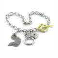 VacationGrabs AAA grade CZ statement necklace with unique charms and silver chain for stylish women