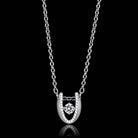 Elegant AAA grade silver pendant for women on a delicate chain with sparkling accents