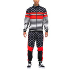 Men's 2PC Track Sets featuring a stylish activewear jacket and pants in striped and patterned design