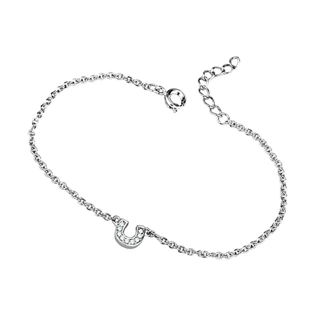 Elegant adjustable rhodium plated bracelet with a stylish design for women's jewelry