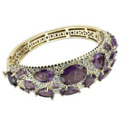 Elegant amethyst gemstone bangle bracelet with sparkling accents for a stylish look