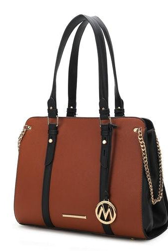 Wallets, Handbags & Accessories Amy Tote Handbag Color Block Vegan Leather Women
