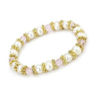 Stunning antique silver women's bracelet featuring pearls and pink crystals for elegant style