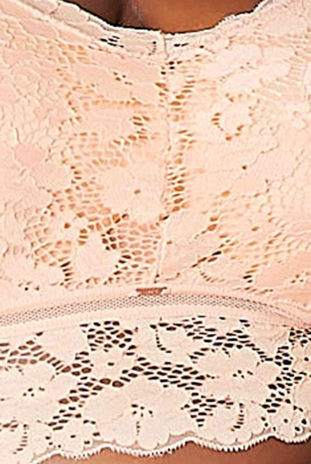 Women's Lingerie Sets Apricot Juliette Full Size Crisscross Lace Bralette