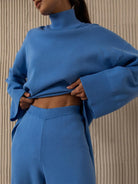 Women's Outfits & Sets Asymmetrical Hem Knit Top and Pants Set