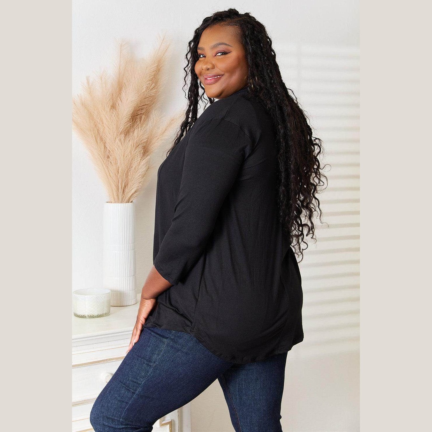 Culture Code Full Size Open Front Cardigan - VacationGrabs