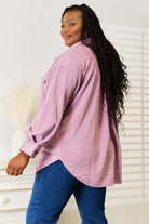 Women's Shirts - Shackets Heimish Cozy Girl Full Size Button Down Shacket