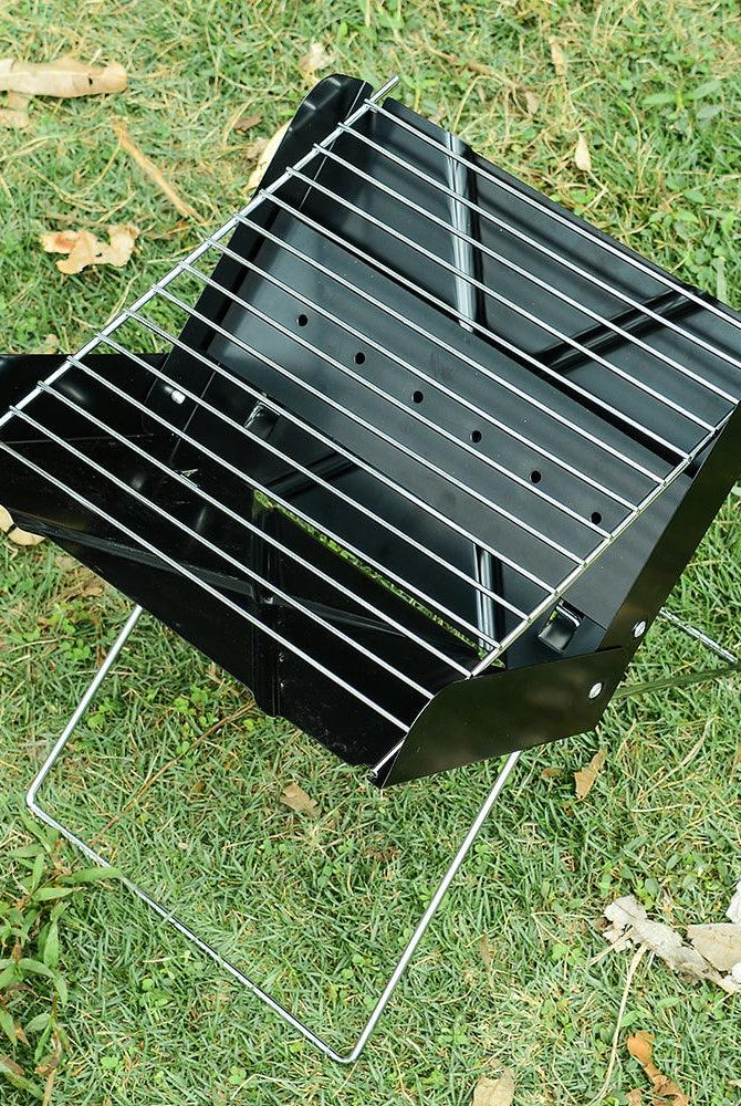 Outdoor Grabs Bbq Grill Folding Stainless Steel Portable Barbecue Grill...