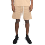WEIV Men's Beige Tan Summer Shorts with Comfortable Fit and Adjustable Drawstring