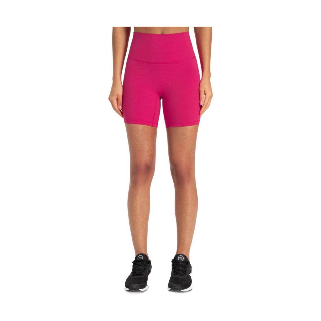 Trendsi high-rise biking shorts in pink for comfort during workouts and casual wear