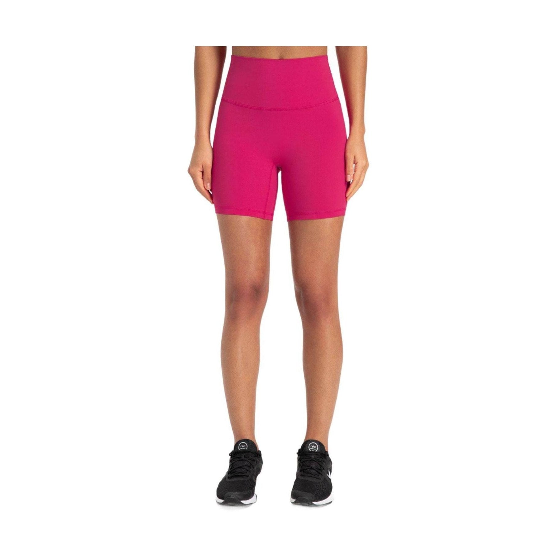 Trendsi high-rise biking shorts in pink for comfort during workouts and casual wear